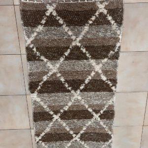 Short Haired Brown & Cream Rug - Handmade - Reversible